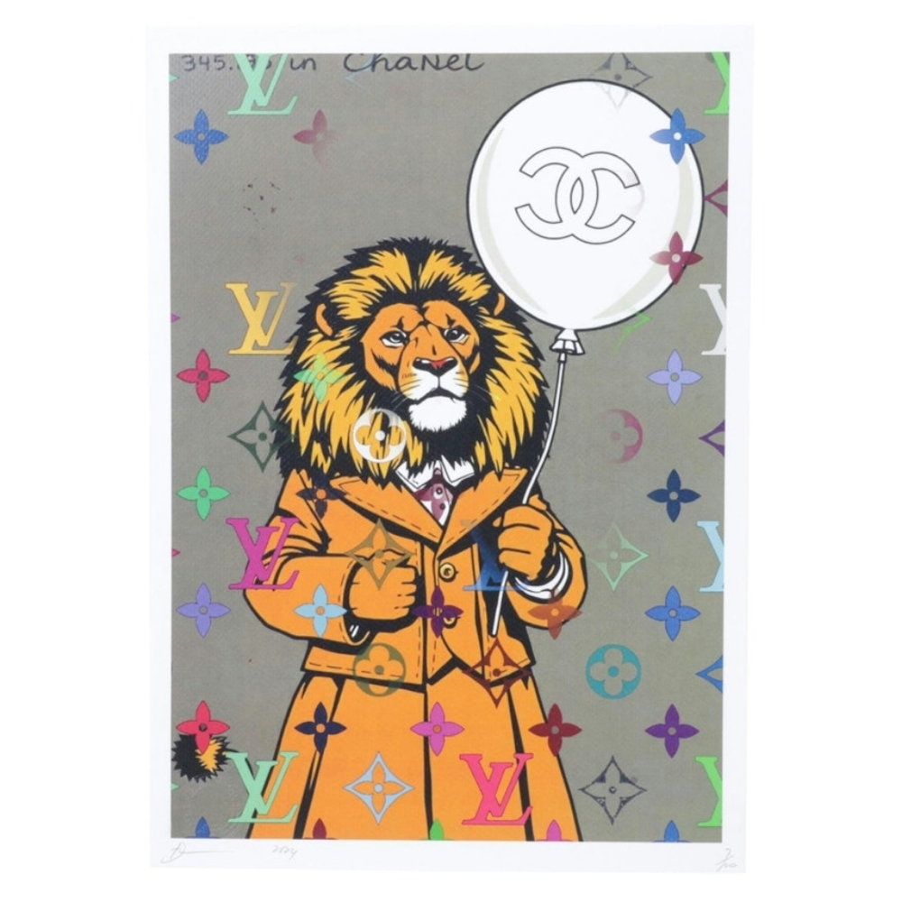 Death NYC Pop Art Graphic Print Homage to Chanel and Louis Vuitton